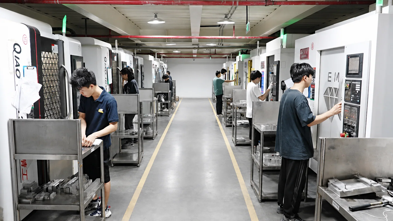 Real T-One CNC production floor