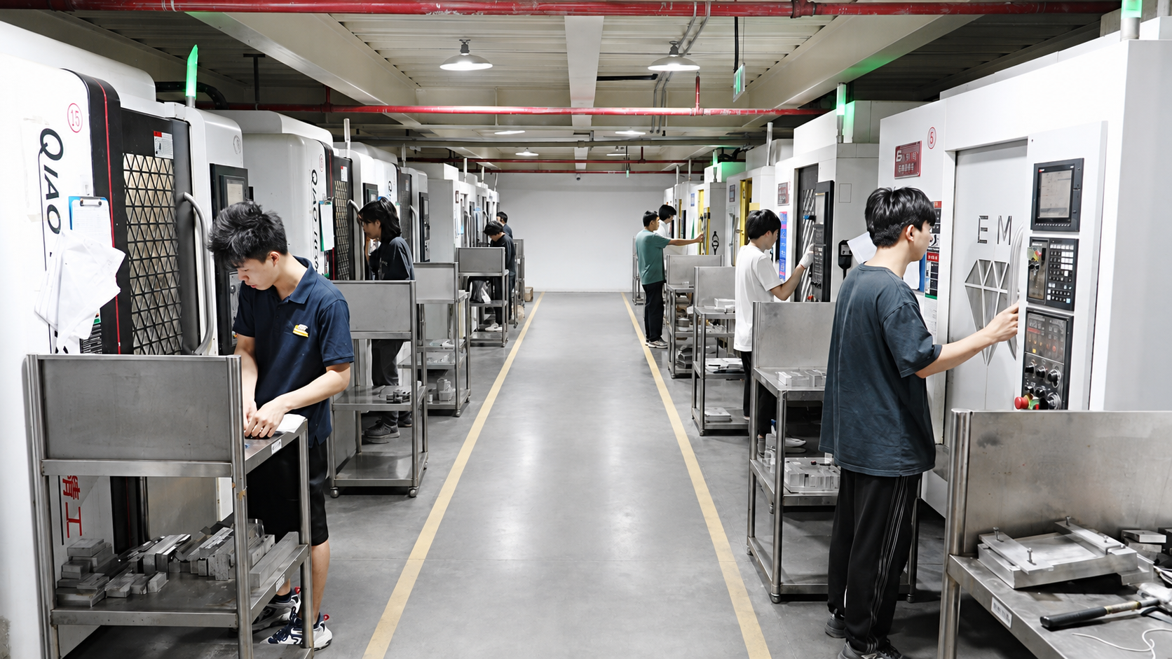 Real T-One CNC production floor